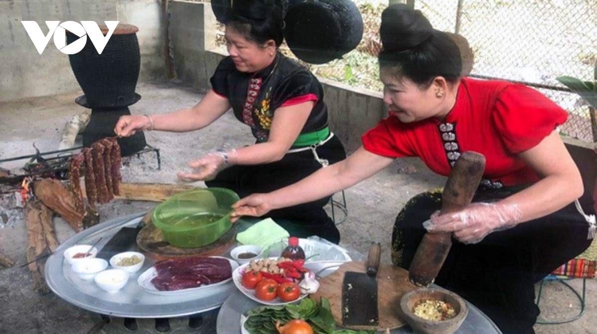Buffalo meat dishes of the Thai ethnic group